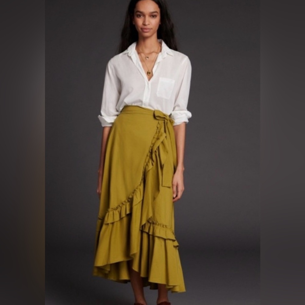 Anthropologie Maeve wrap maxi skirt